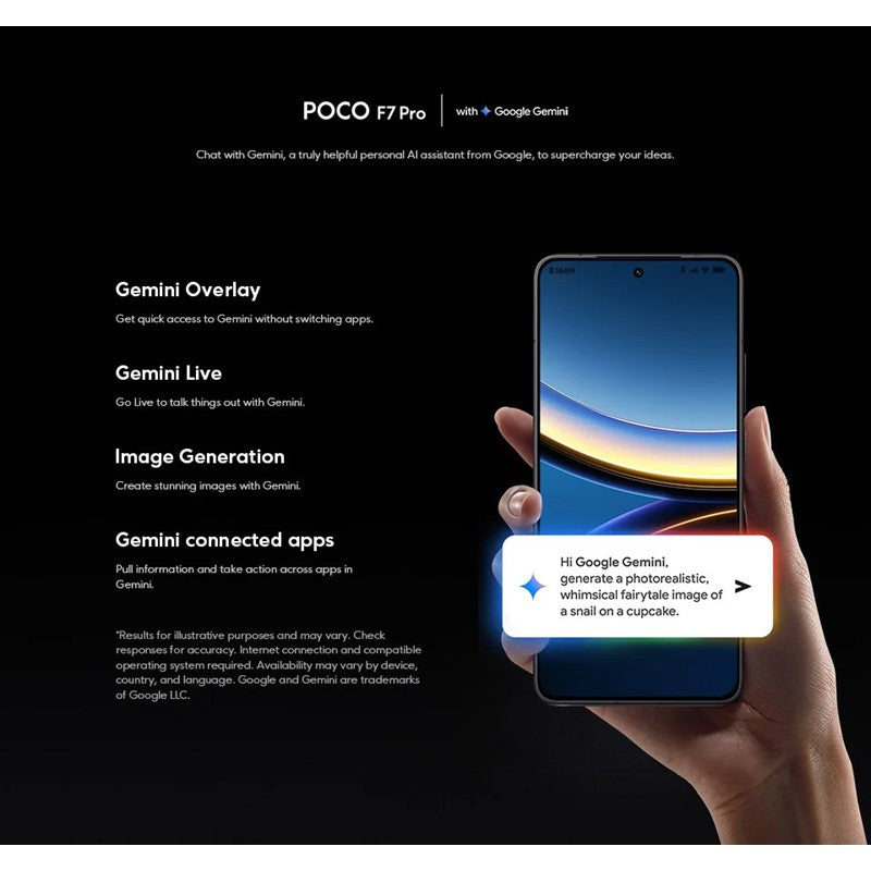 POCO F7 Pro 5G, 12 GB, 512 GB, 120 Hz - Silver POCO F7 Pro 5G, 12 GB, 512 GB, 120 Hz - Silver